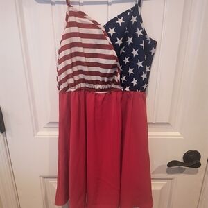 SHEIN Red and Blue Stars Kids Dress